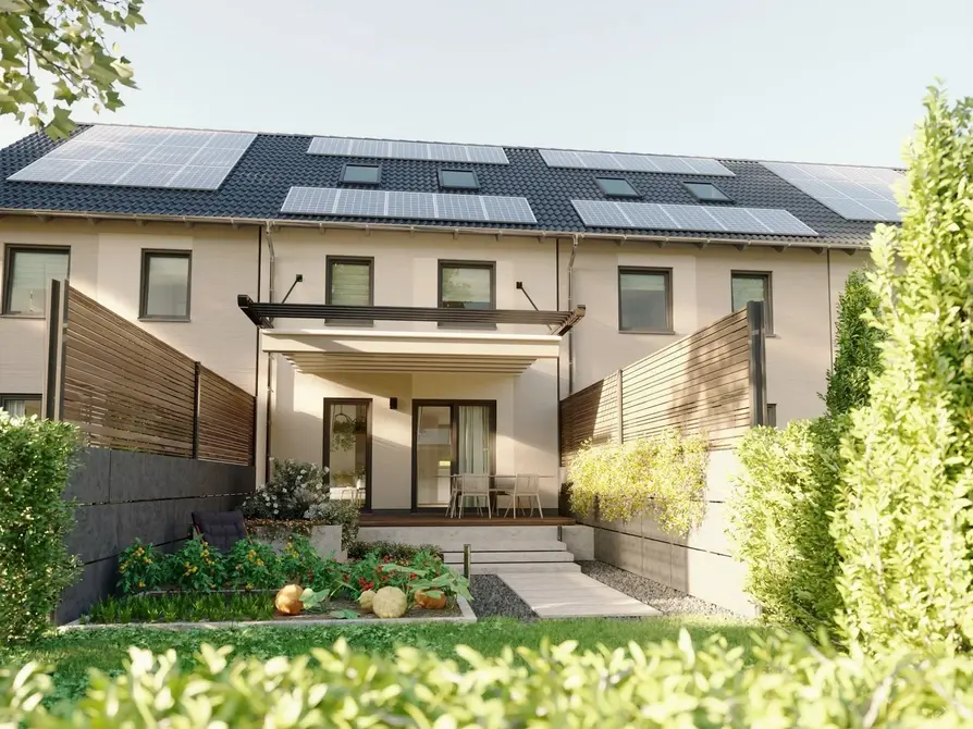 Massiv gebautes Reihenhaus Mainz 128 mit vier Wohneinheiten und Garten Reihenhaus Neubau Mainz 128 mit vier Wohneinheiten moderne Architektur mit Terrasse und Garten